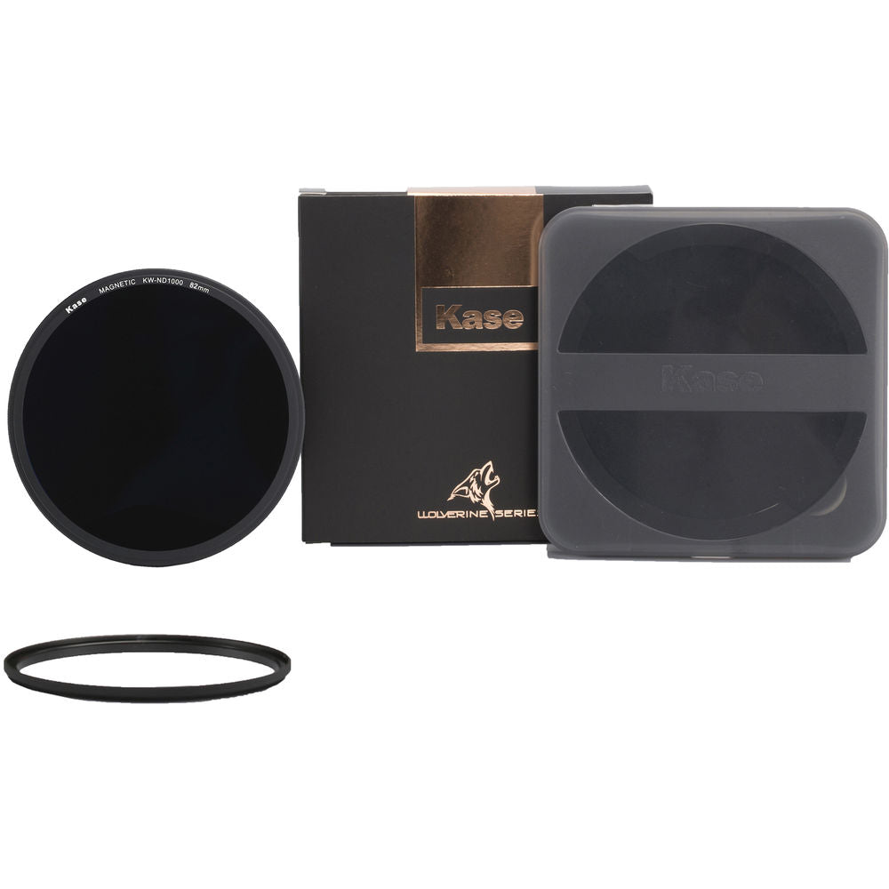 Kase 82mm Wolverine Magnetic ND1000 Filter with 82mm Lens Adapter Ring 10-Stop