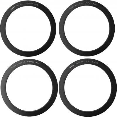 Kase International 77mm Magnetic 4 Step Up Adapter Ring Set 58mm, 62mm, 67mm, 72mm to 77mm