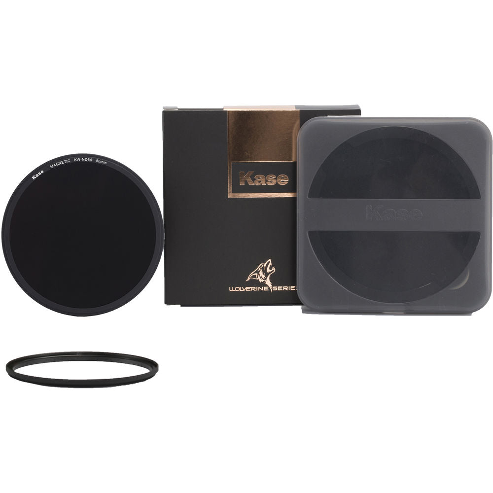 Kase 82mm Wolverine Magnetic ND64 Filter with 82mm Lens Adapter Ring 6-Stop